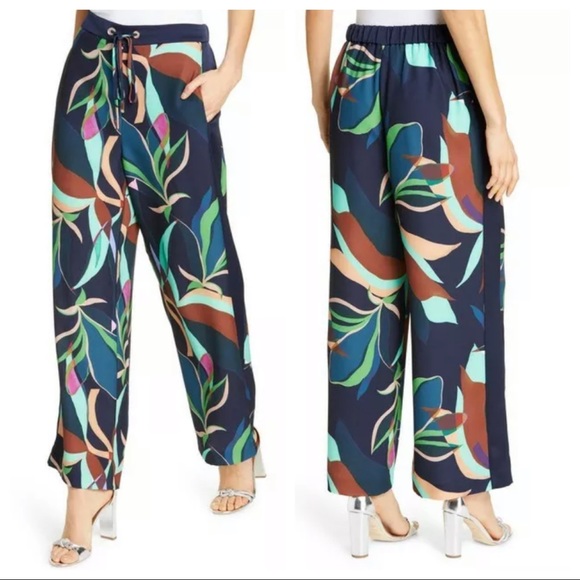 Ted Baker London Pants - Ted Baker Supernatural Wide Leg Trouser Navy